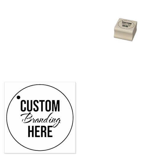 Kleine Custom Houten Rubber Stamp met Logo Rubberstempel (Gestempeld)