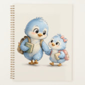 Kleine Cute Blauwe Vogel Weekplanner Planner (Voorkant)