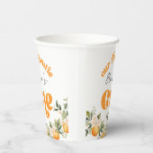 Kleine cutie 1e verjaardag citrus sinaasappels papieren bekers (Rechts)