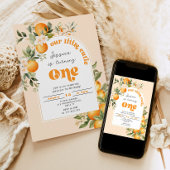 Kleine cutie 1e verjaardagsfeestje kaart