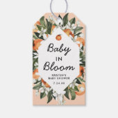 Kleine Cutie Baby in Bloom Baby shower Favor Cadeaulabel (Voorkant)