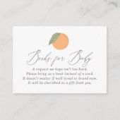 Kleine Cutie Baby shower Boeken voor Baby Informatiekaartje (Voorkant)