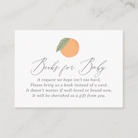 Kleine Cutie Baby shower Boeken voor Baby Informatiekaartje (Voorkant)