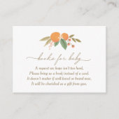 Kleine Cutie Baby shower Boeken voor Baby Informatiekaartje (Voorkant)