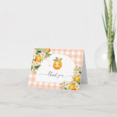 Kleine Cutie Baby shower gevouwen dank u kaarten (Voorkant)