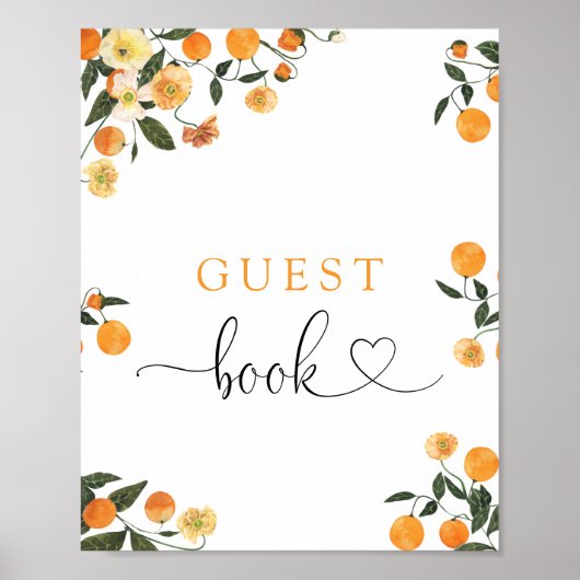 Kleine Cutie Baby shower Guest Book Poster (Voorkant)