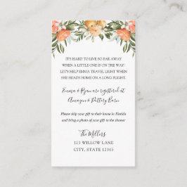 Kleine Cutie baby shower over lange afstand invoeg Informatiekaartje