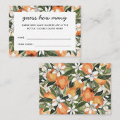 Kleine Cutie Baby shower raad eens hoeveel Informatiekaartje (Voorkant / Achterkant)