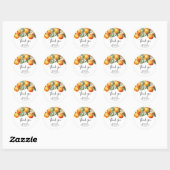 Kleine Cutie Baby shower Ronde Sticker Citrus (Vel)