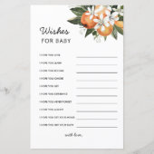 Kleine Cutie Baby shower wenst Baby advies (Voorkant)