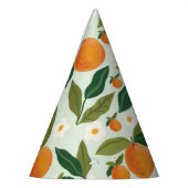 Kleine Cutie Baby Sinaasappel Citrus Clementine Feesthoedjes (Links)