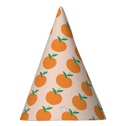 Kleine Cutie Baby Sinaasappel Citrus Clementine Feesthoedjes (Rechts)