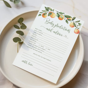 Kleine cutie baby voorspellingen en advieskaart