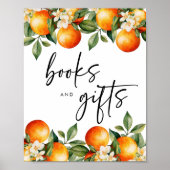 Kleine Cutie Boeken en Geschenken Teken Sinaasappe Poster (Voorkant)