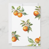 Kleine Cutie Botanische Citrus Sinaasappel Baby sh Kaart (Achterkant)