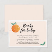 Kleine Cutie Breng een Oranje Baby shower met een  Informatiekaartje (Voorkant / Achterkant)