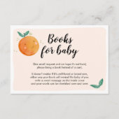 Kleine Cutie Breng een Oranje Baby shower met een  Informatiekaartje (Voorkant)