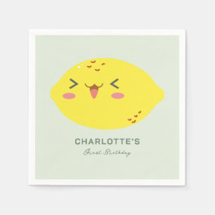 Kleine Cutie Citroen Citrus Eerste Verjaardag Servet