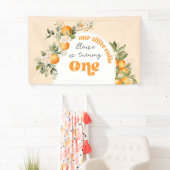 Kleine cutie citrus 1e verjaardagsfeestje spandoek (Insitu)