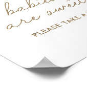 Kleine Cutie Citrus Baby shower Baby's zijn zoet Poster (Hoek)
