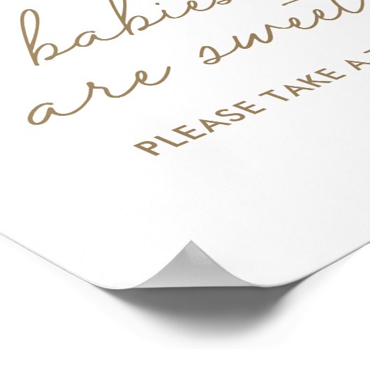 Kleine Cutie Citrus Baby shower Baby's zijn zoet Poster (Hoek)