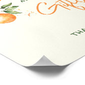 Kleine Cutie Citrus Baby shower Kaarten en Gifts Poster (Hoek)