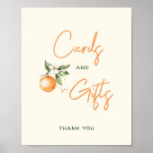Kleine Cutie Citrus Baby shower Kaarten en Gifts Poster (Voorkant)