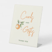 Kleine Cutie Citrus Baby shower Kaarten en Gifts Reclamebord Met Voetstuk (Voorkant)