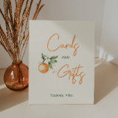 Kleine Cutie Citrus Baby shower Kaarten en Gifts Reclamebord Met Voetstuk