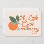 Kleine Cutie Citrus Botanische Baby shower Kaart (Voorkant)