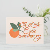 Kleine Cutie Citrus Botanische Baby shower Kaart (Staand voorkant)