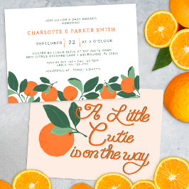 Kleine Cutie Citrus Botanische Baby shower Kaart