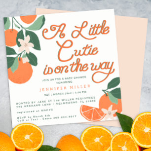 Kleine Cutie Citrus Botanische Baby shower Kaart
