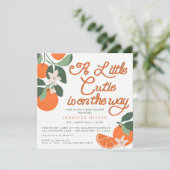 Kleine Cutie Citrus Botanische Baby shower Kaart (Staand voorkant)