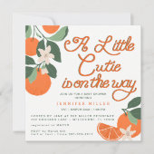 Kleine Cutie Citrus Botanische Baby shower Kaart (Voorkant)