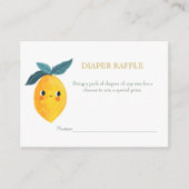 Kleine Cutie Citrus Citrus BabyDouche Luier Raffle Informatiekaartje (Voorkant)
