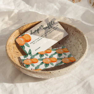 Kleine Cutie Citrus Luier Raffle Spel Inschrijving Informatiekaartje