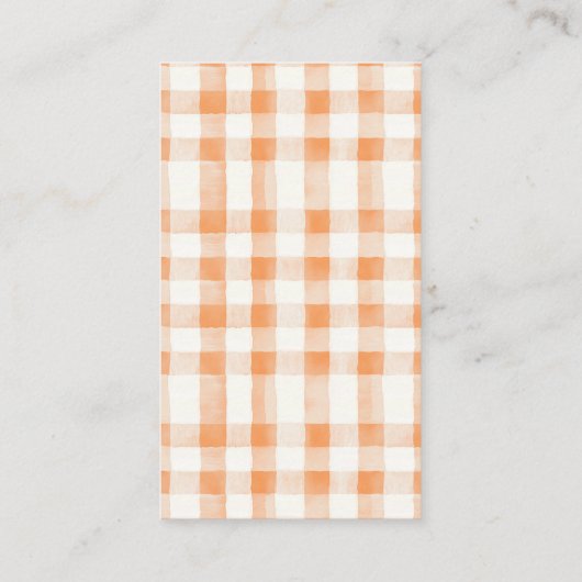 Kleine Cutie Citrus Oranje Baby shower Informatiekaartje (Achterkant)