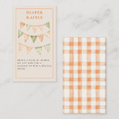 Kleine Cutie Citrus Oranje Baby shower Informatiekaartje (Voorkant / Achterkant)