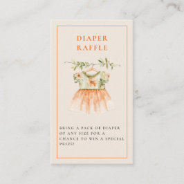 Kleine Cutie Citrus Oranje Baby shower Informatiekaartje