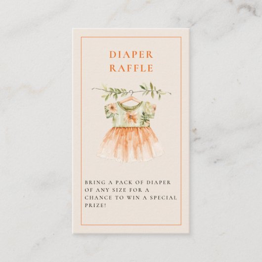 Kleine Cutie Citrus Oranje Baby shower Informatiekaartje (Voorkant)