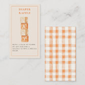Kleine Cutie Citrus Oranje Baby shower Informatiekaartje (Voorkant / Achterkant)
