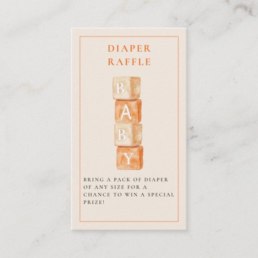 Kleine Cutie Citrus Oranje Baby shower Informatiekaartje (Voorkant)