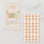 Kleine Cutie Citrus Oranje Baby shower Informatiekaartje (Voorkant / Achterkant)