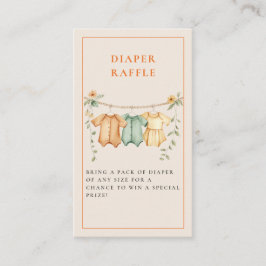 Kleine Cutie Citrus Oranje Baby shower Informatiekaartje