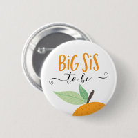 Kleine Cutie Citrus Oranje Big Sis om Button te zi