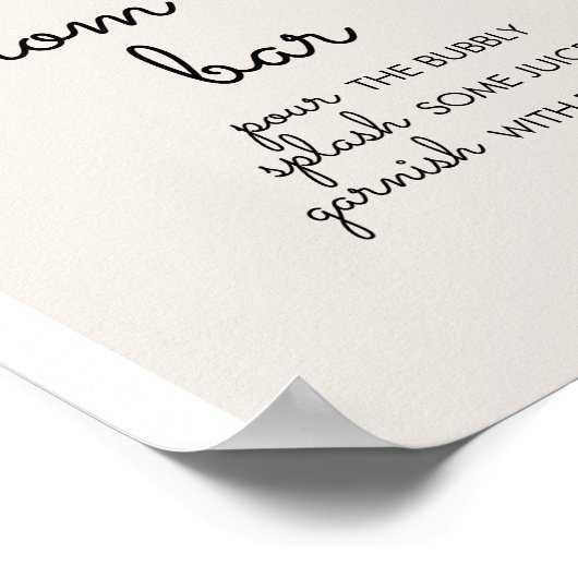 Kleine Cutie Citrus Sinaasappel Baby shower Moeder Poster (Hoek)