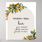 Kleine Cutie Citrus Sinaasappel Baby shower Moeder Poster (Voorkant)
