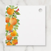 Kleine Cutie Citrus Sinaasappel Clementine Baby sh Bedankjes Labels (Achterkant)