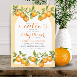 Kleine Cutie Citrus Sinaasappel Clementine Baby sh Kaart